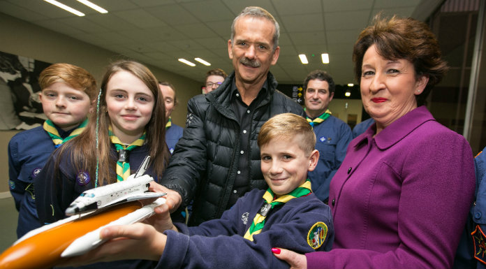 Commander Chris Hadfield Lands In Shannon