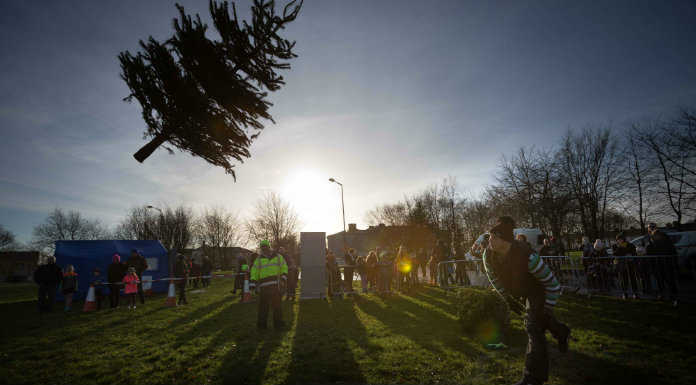 Returning Champion Victorious At Seventh Annual Tree Throwing Championships