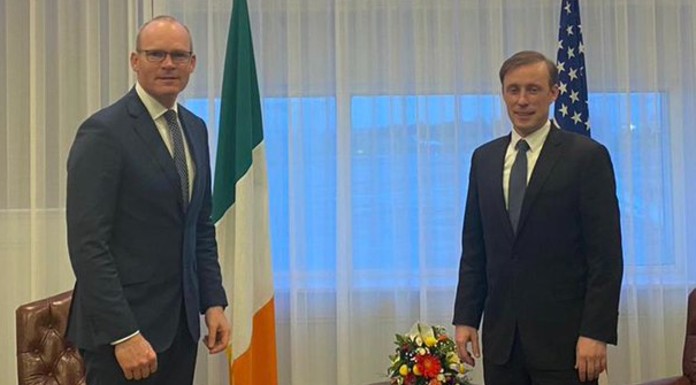 Coveney Meets US Secretary Of State And US National Security Advisor At Shannon Airport