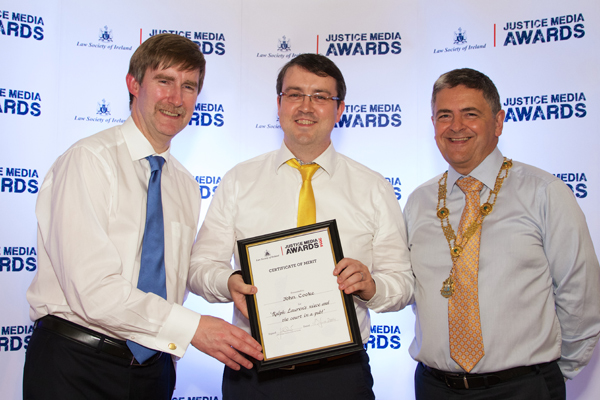 Ken Murphy, Director General of the Law Society, John Cooke, and John Shaw, President of the Law Society