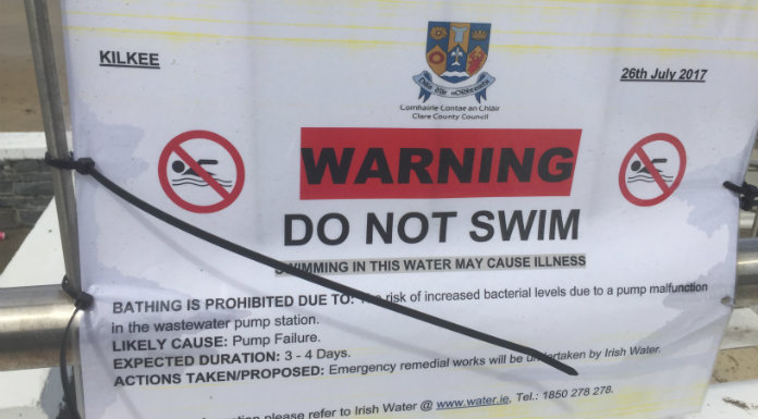 Swimming Ban Remains At Kilkee Beach Until At Least Wednesday