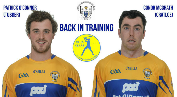 Boost For The Banner As O’Connor And McGrath Return To Training